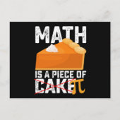 Math Is A Piece of Cake Pi Day Funny Postkarte (Vorderseite)