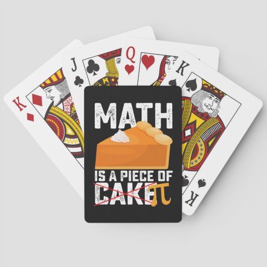 Math Is A Piece of Cake Pi Day Funny Spielkarten (Rückseite)