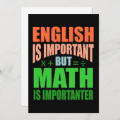 Math Is Importanter Teacher Mathematic Maths Einladung (Vorne/Hinten)