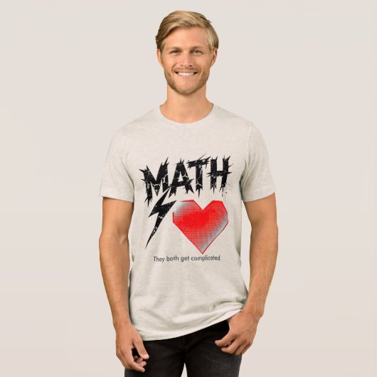 Math Is Like Love Graphic Tee - Light (Vorderseite voll)
