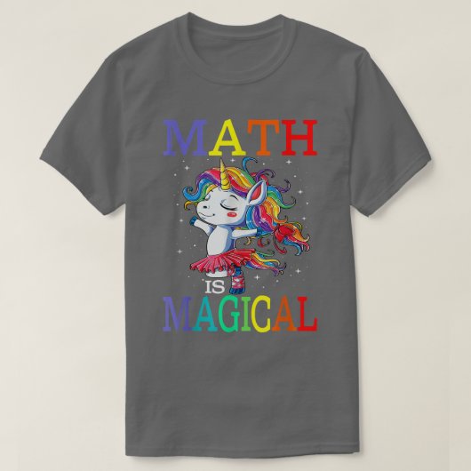 Math Is Magical Unicorn Back To School T-Shirt (Design vorne)