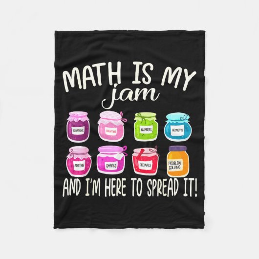 Math Is My Jam And Im Here To Spread It Funny Math Fleecedecke (Vorderseite)