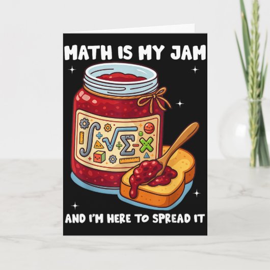 Math Is My Jam And Im Here To Spread It School Mat Karte (Vorderseite)