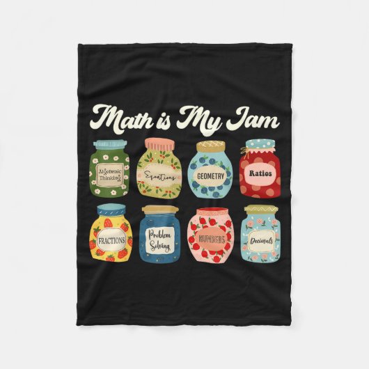 Math Is My Jam Teacher Shirt Stem Student Clroom Fleecedecke (Vorderseite)