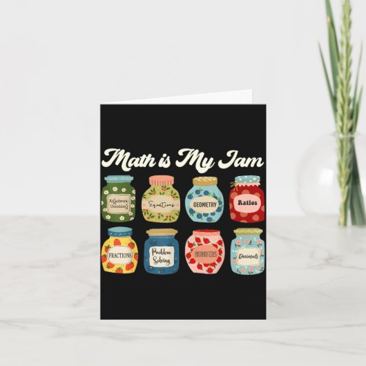 Math Is My Jam Teacher Shirt Stem Student Clroom Karte (Vorderseite)
