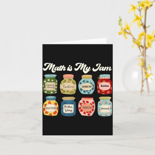 Math Is My Jam Teacher Shirt Stem Student Clroom  Karte (Gelbe Blume)