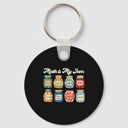 Math Is My Jam Teacher Shirt Stem Student Clroom Schlüsselanhänger (Vorderseite)