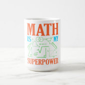 Math Is Superpower Teacher Mathematics Maths Kaffeetasse (Mittel)