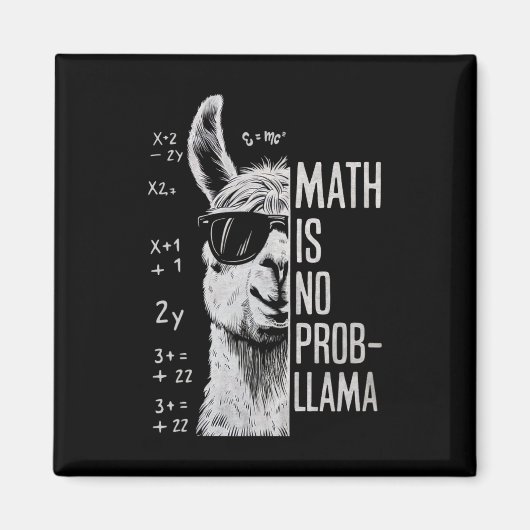 Math Ist Kein Prob-Llama Lustiger Llama Mann Fraue Magnet (Vorne)