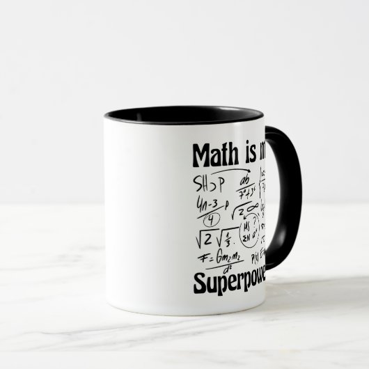 MATH IST MEINE SUPERPOWER TASSE (VorderseiteRechts)
