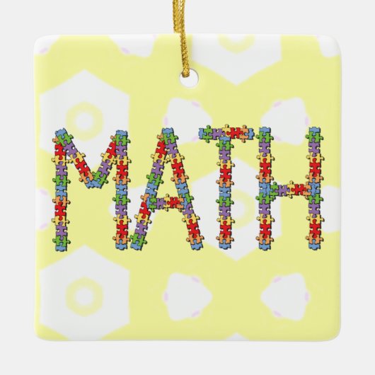 Math Jigsaw Keramikornament (Vorderseite)