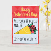 Math Joke Acute-y Funny Valentine Card Karte (Gelbe Blume)