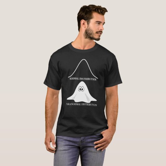 Math Joke Normal Distribution Paranormale Statisti T-Shirt (Vorne ganz)