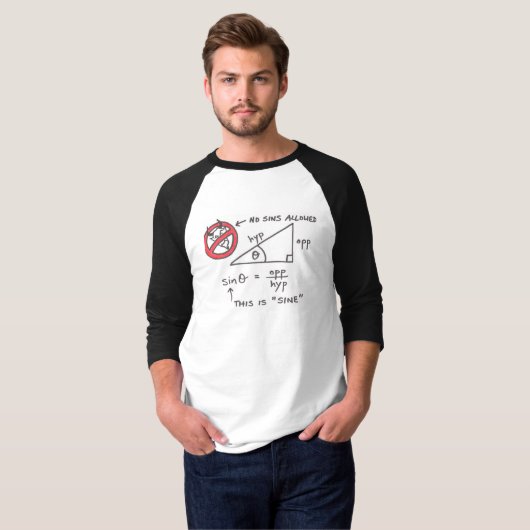 Math Joke Trigonometry Sine-Funktion T-Shirt (Vorne ganz)