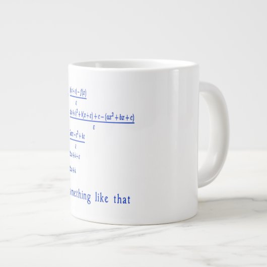 Math Jumbo-Tasse (Vorderseite Rechts)