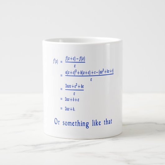 Math Jumbo-Tasse (Vorderseite)