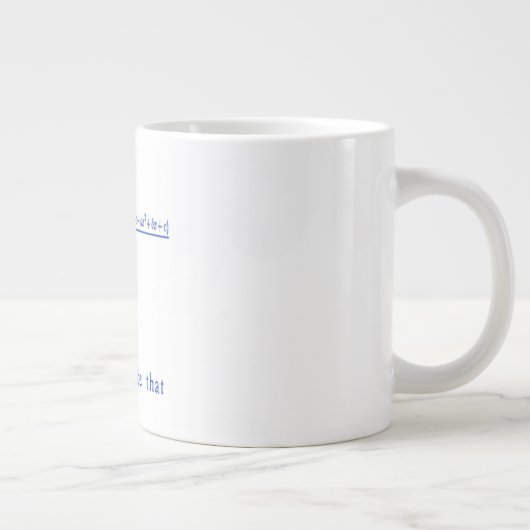 Math Jumbo-Tasse (Rechts)