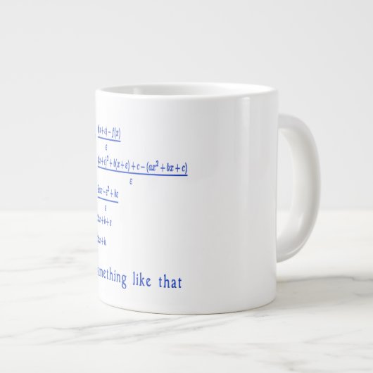 Math Jumbo-Tasse (Vorderseite Rechts)