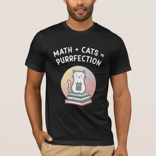 Math + Katzen = Reinigung T-Shirt (Vorderseite)