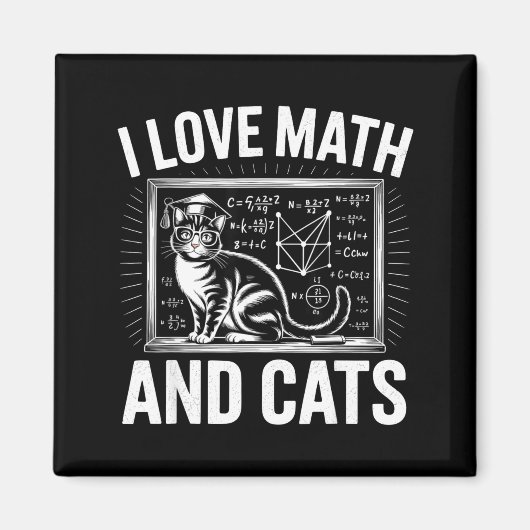 Math-Katzenliebhaber Lustiger Mathematiklehrer Ich Magnet (Vorne)