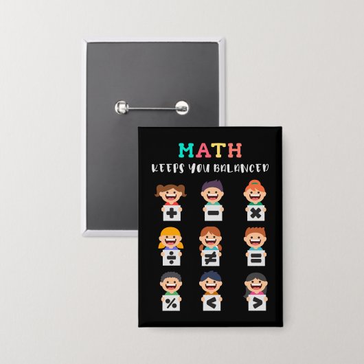 Math keeps you balanced button (Vorderseite/Rückseite)