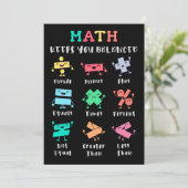 Math keeps you balanced einladung (Stehend Vorderseite)