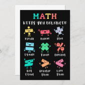 Math keeps you balanced einladung (Vorne/Hinten)