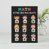 Math keeps you balanced einladung (Stehend Vorderseite)