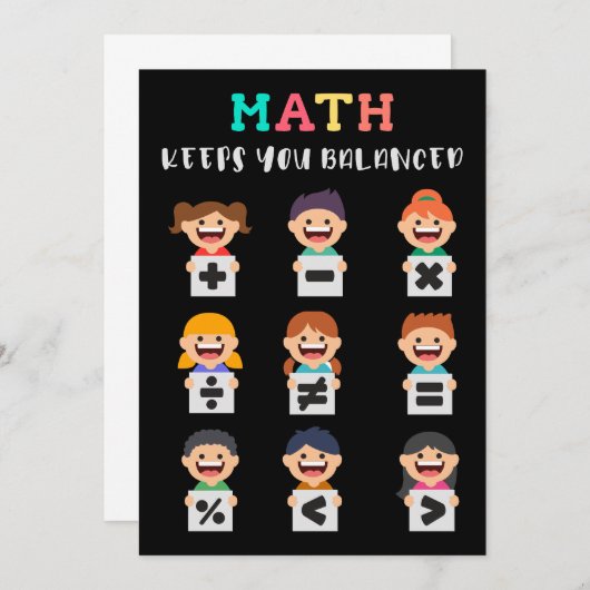 Math keeps you balanced einladung (Vorne/Hinten)