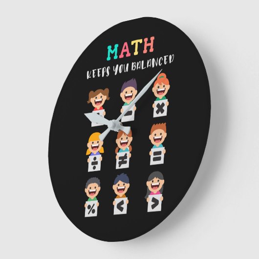 Math keeps you balanced große wanduhr (Winkel)