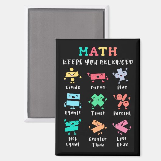 Math keeps you balanced magnet (Vorderseite/Rückseite)