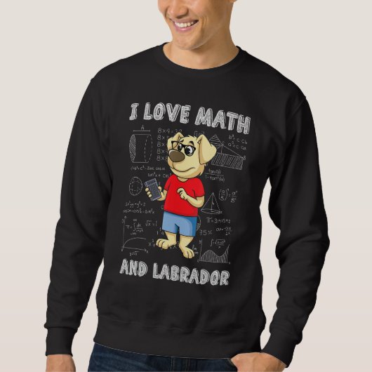 Math Labrador Retriever I Liebe Mathe und Hunde Ma Sweatshirt (Vorderseite)