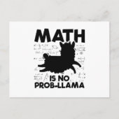 Math Lama | Mathematik Lehrer Schule Geschenkidee Postkarte (Vorderseite)