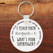 MATH LEHRER DANKE IHNEN Personalisiertes Geschenk  Schlüsselanhänger (Vorderseite)