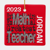 Math Lehrer Extraordinaire CUSTOM Keramikornament (Rückseite)