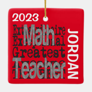 Math Lehrer Extraordinaire CUSTOM Keramikornament