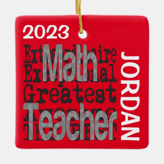 Math Lehrer Extraordinaire CUSTOM Keramikornament (Vorderseite)