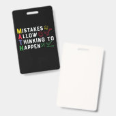 Math Lehrer Math Zulassen Happen Ausweis (Vorder- & Rückseite)