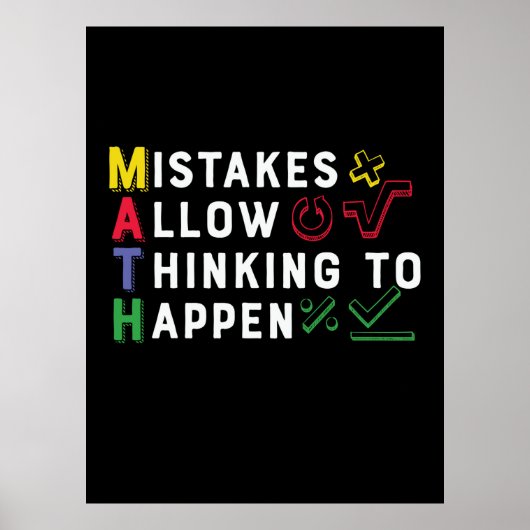 Math Lehrer Math Zulassen Happen Poster (Vorne)