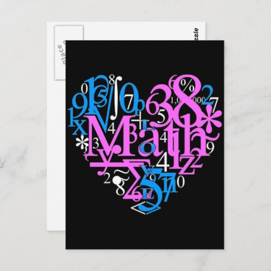 Math Liebe Postkarte (Vorne/Hinten)