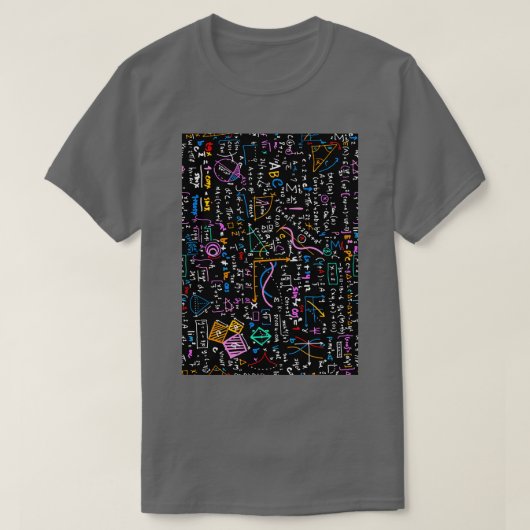 Math linear mathematics education circle backgroun T-Shirt (Design vorne)