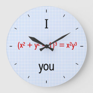 Math Love Formula Große Wanduhr
