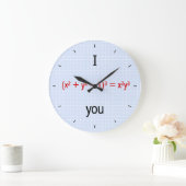 Math Love Formula Große Wanduhr (Zuhause)