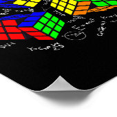 Math Lover Cuber Speed Cubing Puzzles Funny Cube G Poster (Ecke)