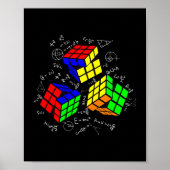 Math Lover Cuber Speed Cubing Puzzles Funny Cube G Poster (Vorne)