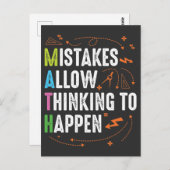 Math Lover Teacher Algebra Geometry Postkarte (Vorne/Hinten)