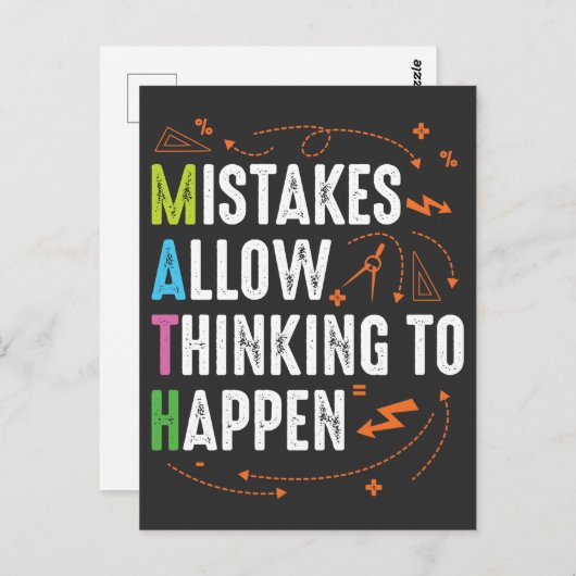 Math Lover Teacher Algebra Geometry Postkarte (Vorne/Hinten)