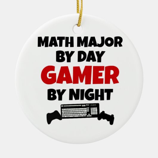 Math Major Gamer Keramikornament (Vorne)