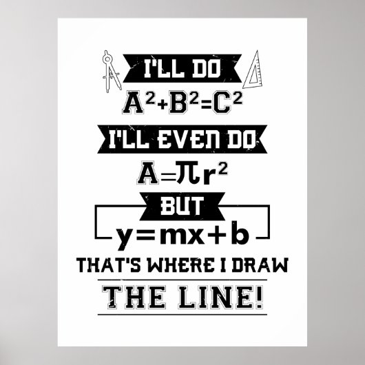 Math Math Teacher Gifts Poster (Vorne)