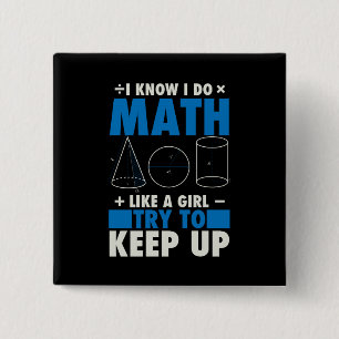 Math Math Teacher Pun Geschenk Button